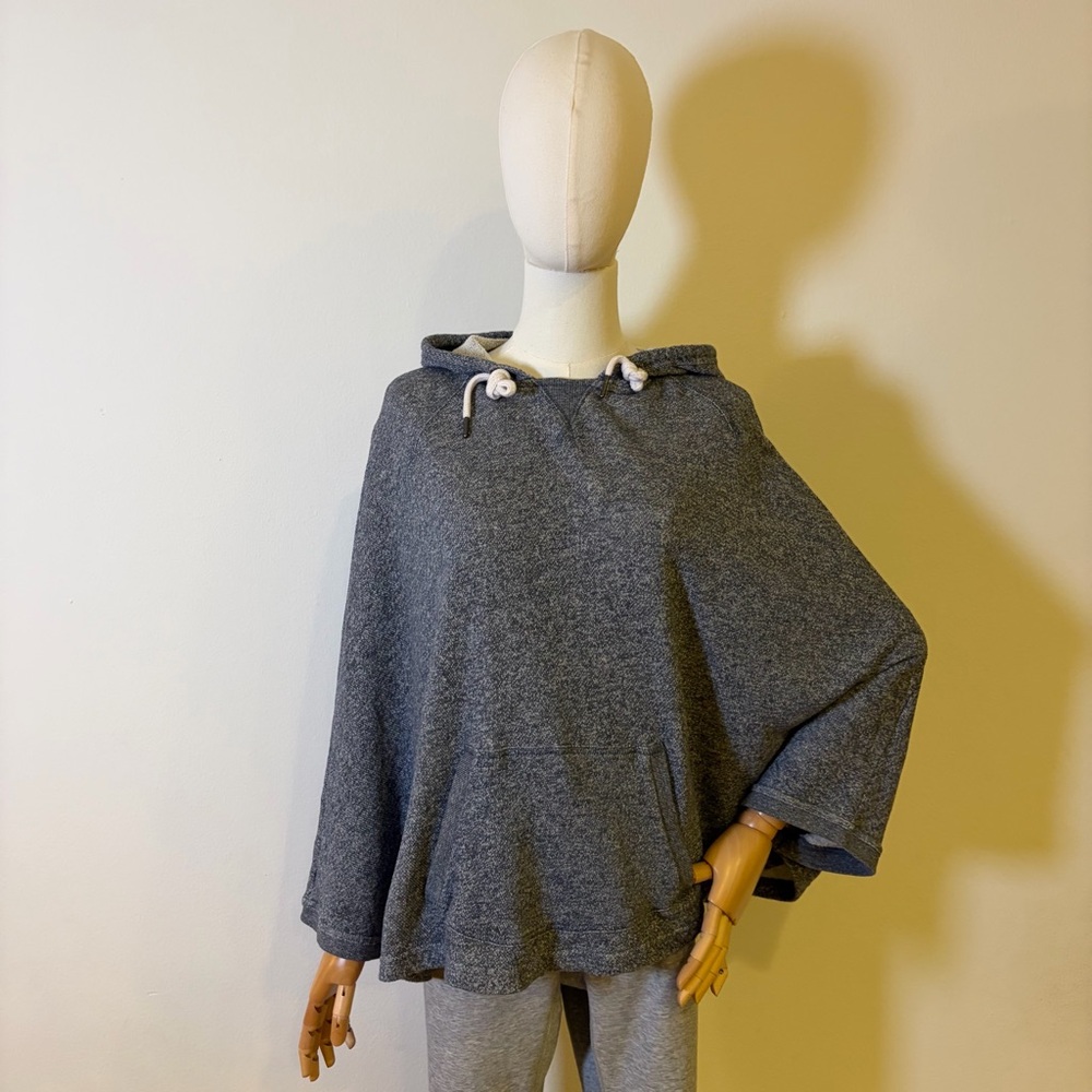 Joe Fresh Blue Marl Hooded Poncho Sweatshirt S/M